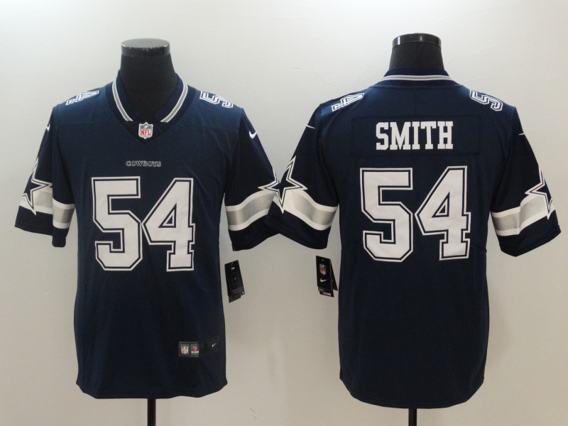 Men's Dallas Cowboys Jaylon Smith #54 Navy Jersey